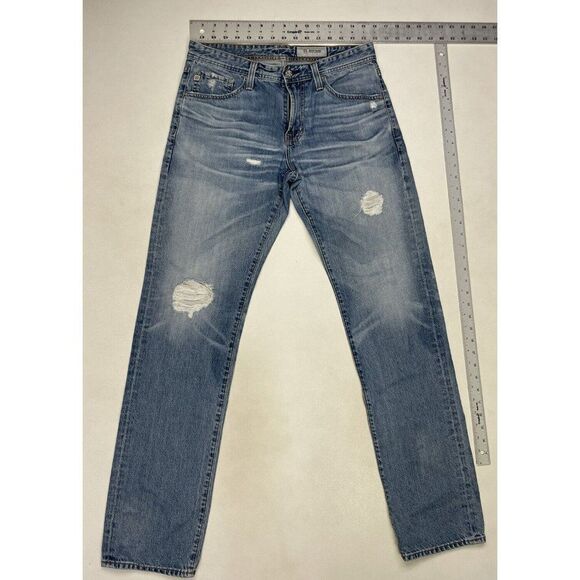 AG Adriano Goldschmied Graduate Straight Denim Jeans Men Size 31 X 32 Blue - Picture 9 of 9